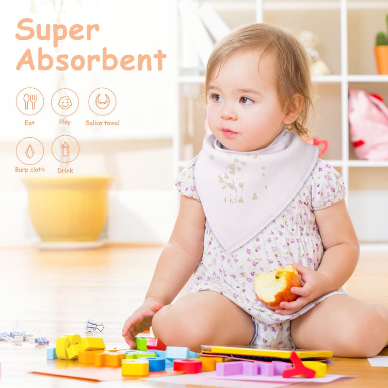يووفوس Yoofoss Baby Bibs 10 Pack Soft and Absorbent Baby Bandana Drool Bibs for Boys Girls - Image 3
