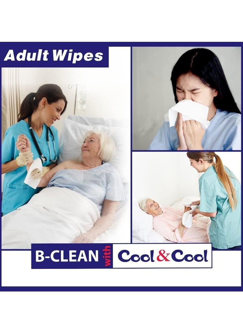 Cool & Cool Extra Large Size Adult Cleaning Wipes 8 x 72 Wipes  - Image 2