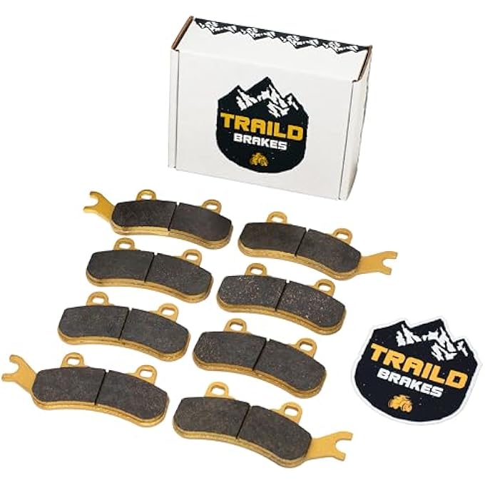 ريحني مجموعة وسادات فرامل السيراميك السيراميكية الأمامية الخلفية CanAm Maverick X3 ذات الأداء الخلفي من نوع Traild North Ridge 2017 2018 2019 - Image 2