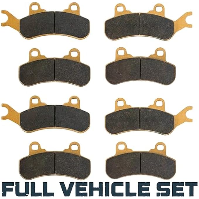 ريحني مجموعة وسادات فرامل السيراميك السيراميكية الأمامية الخلفية CanAm Maverick X3 ذات الأداء الخلفي من نوع Traild North Ridge 2017 2018 2019 - Image 5