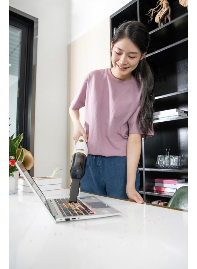 KARCHER CVH 3 Cordless Handheld Vacuum Cleaner – Lightweight Portable Car Vacuum Cleaner with 2-Stage HEPA Filtration, Dual Power Modes & 2-in-1 Crevice Tool 500 W CVH 3 white - Image 4