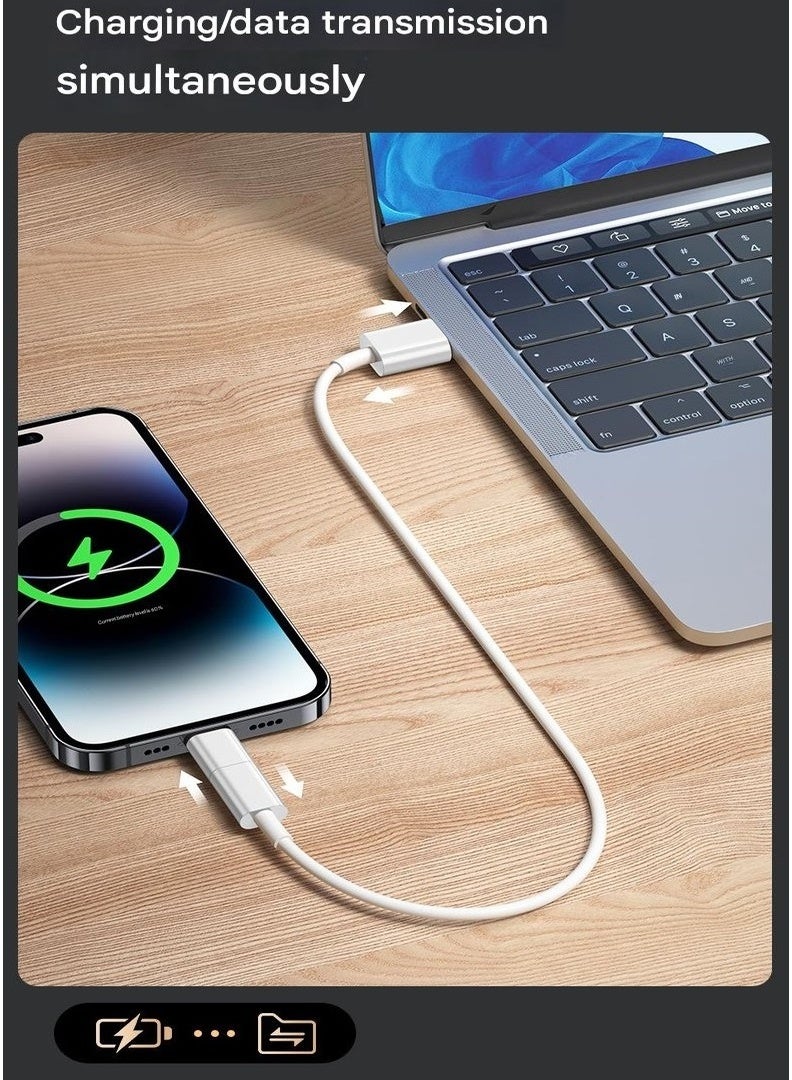 USB Type-C to Lightning & Lightning to Type-C Adapter, Fast Charging Data Transfer Converter for Apple iPhone, White,2PCS - Image 4