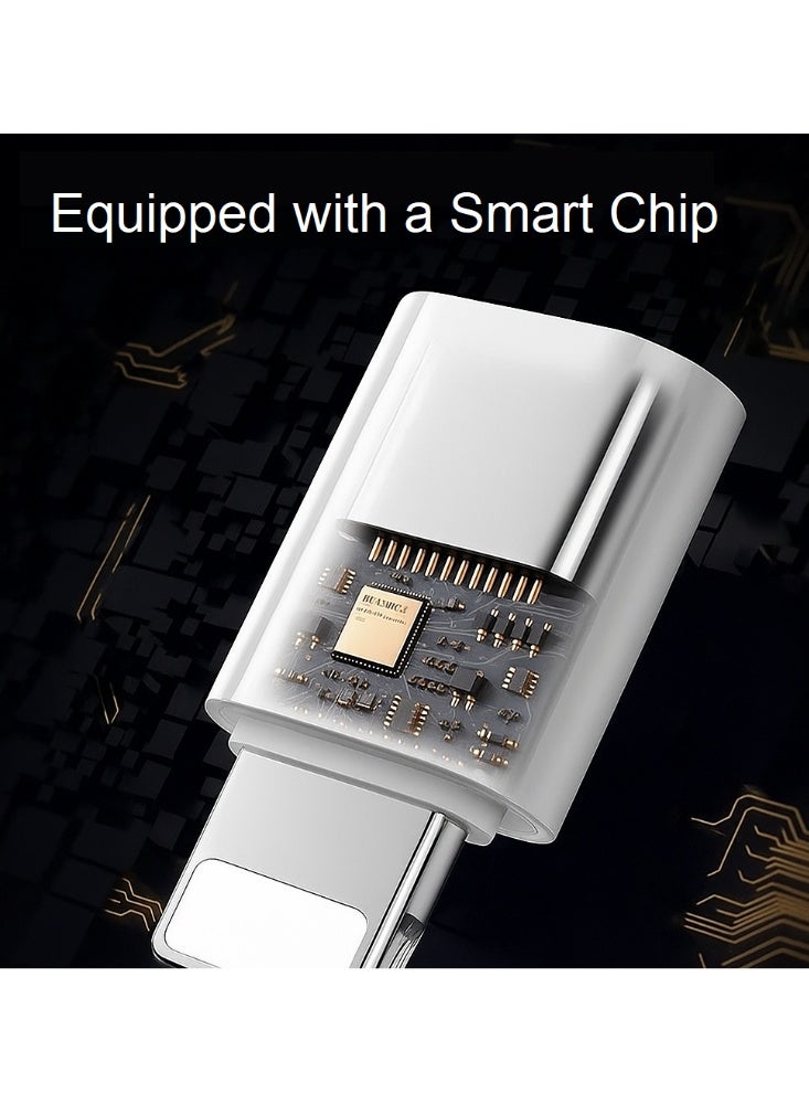 USB Type-C to Lightning & Lightning to Type-C Adapter, Fast Charging Data Transfer Converter for Apple iPhone, White,2PCS - Image 2