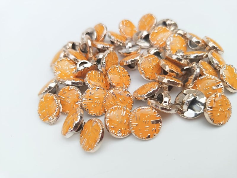 Generic Swag Fancy Button Women Shirt Buttons for Dresses, Kurtas, Kurtis, Shirts, Decoration, DIY,Bags (10mm(Set of 6), Yellow)  - Image 1