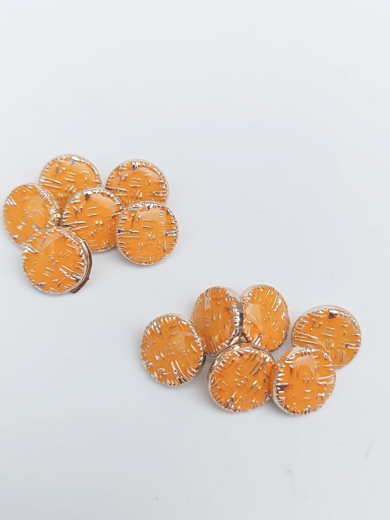 Generic Swag Fancy Button Women Shirt Buttons for Dresses, Kurtas, Kurtis, Shirts, Decoration, DIY,Bags (10mm(Set of 6), Yellow)  - Image 3