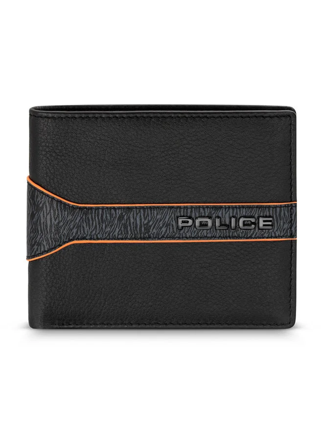 POLICE POLICE - Stroke Wallet For Men Black And Orange  - PELGW2202701