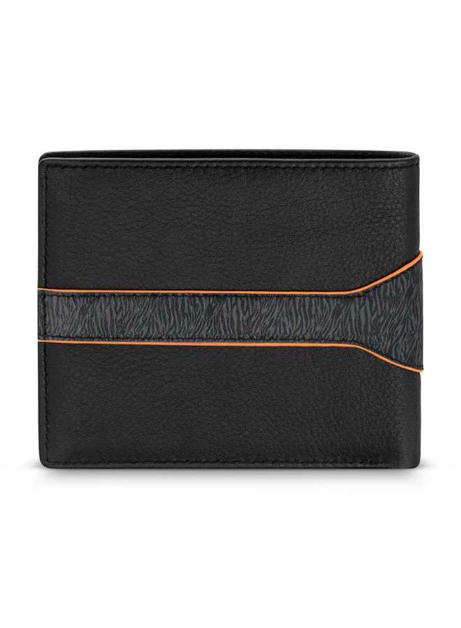 POLICE POLICE - Stroke Wallet For Men Black And Orange  - PELGW2202701