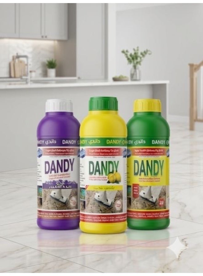 داندي ثلاث قطع من منظف الأرضيات من داندي: خالية من الرائحة، برائحة اللافندر، وبرائحة الليمون المنعشة - Image 1