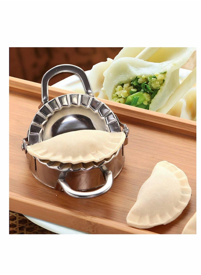 KASTWAVE - Dumpling Maker, Ravioli Cutter Set of 2 Stainless Steel Maulettes Shaper, Ravioli Maker, Dumpling Maker Mould, Dumpling Maker Set, Dumplings Shaper (Small+Large) - Image 1