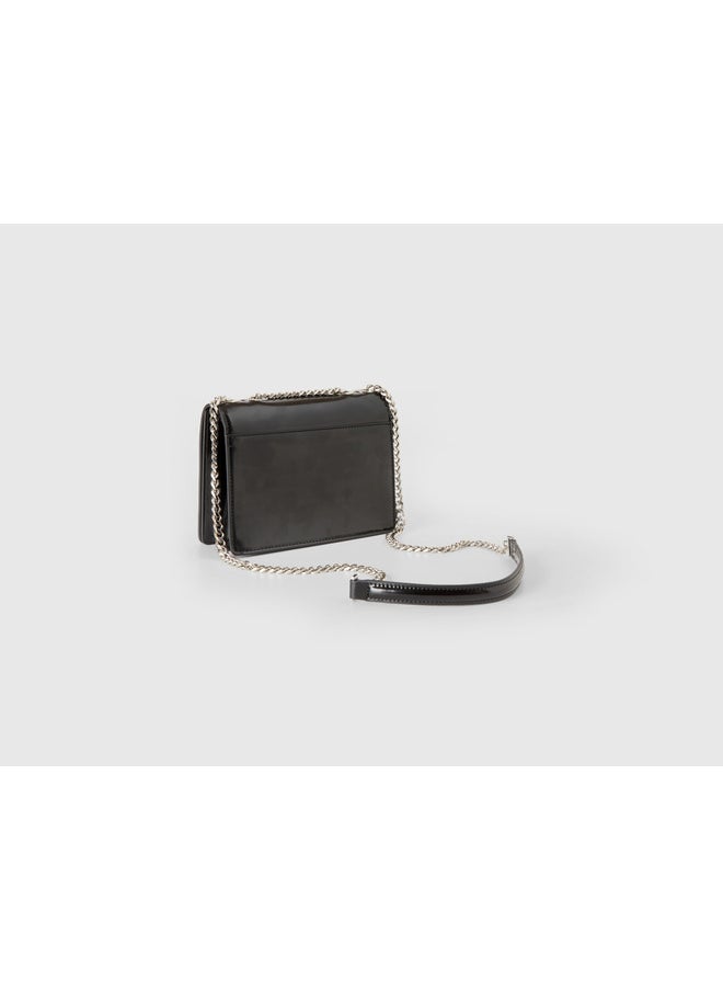 UNITED COLORS OF BENETTON Womens Imitation Leather Fabric Bag St Black  - Image 2