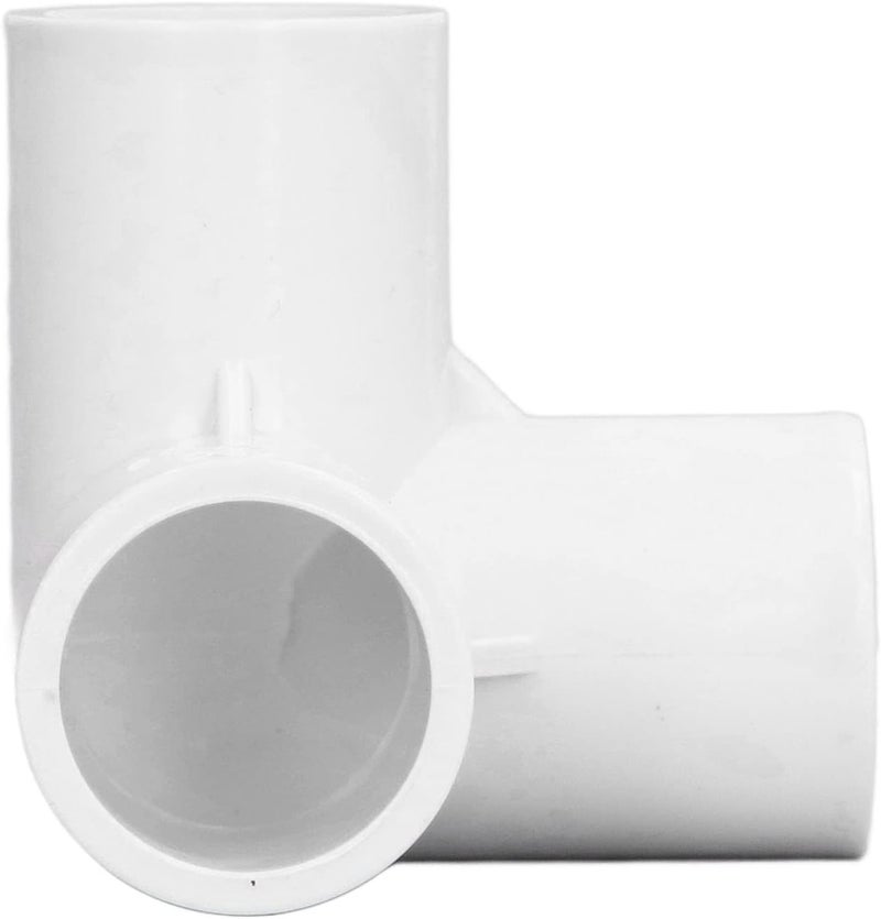 klarako 3 Way Pipe Fittings, 10Pcs 20mm PVC Plastic Right Angle Tee Corner Connector for Water Pipes Furniture Greenhouse Joints (White) - Image 5