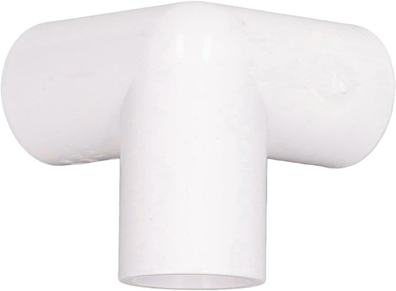 klarako 3 Way Pipe Fittings, 10Pcs 20mm PVC Plastic Right Angle Tee Corner Connector for Water Pipes Furniture Greenhouse Joints (White) - Image 2