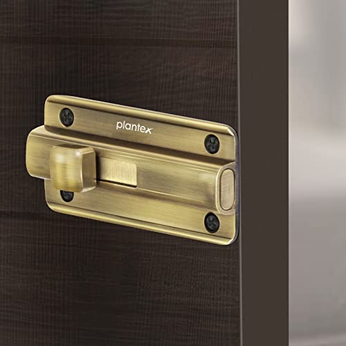 Plantex Premium Heavy Duty Door Stopper/Door Lock Latch for Home and Office Doors/Baby Latch - Pack of 1 (Brass Antique) - Image 4