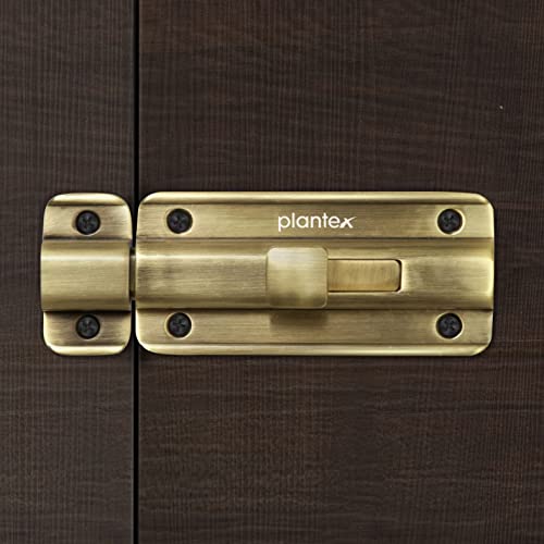 Plantex Premium Heavy Duty Door Stopper/Door Lock Latch for Home and Office Doors/Baby Latch - Pack of 1 (Brass Antique) - Image 2