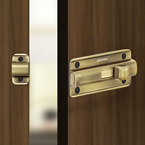 Plantex Premium Heavy Duty Door Stopper/Door Lock Latch for Home and Office Doors/Baby Latch - Pack of 1 (Brass Antique) - Image 5