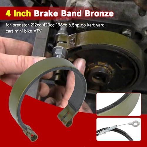 GREHUA 4" Go Kart Brake Band & 71" Throttle Cable Kit Compatible with Predator 212cc 196cc GX160 GX200 6.5hp Manco Bandit Critter 1492 4316 297 Azusa 2251-B Yerf-Dog Yard Cart Mini Bike ATV Parts - Image 5