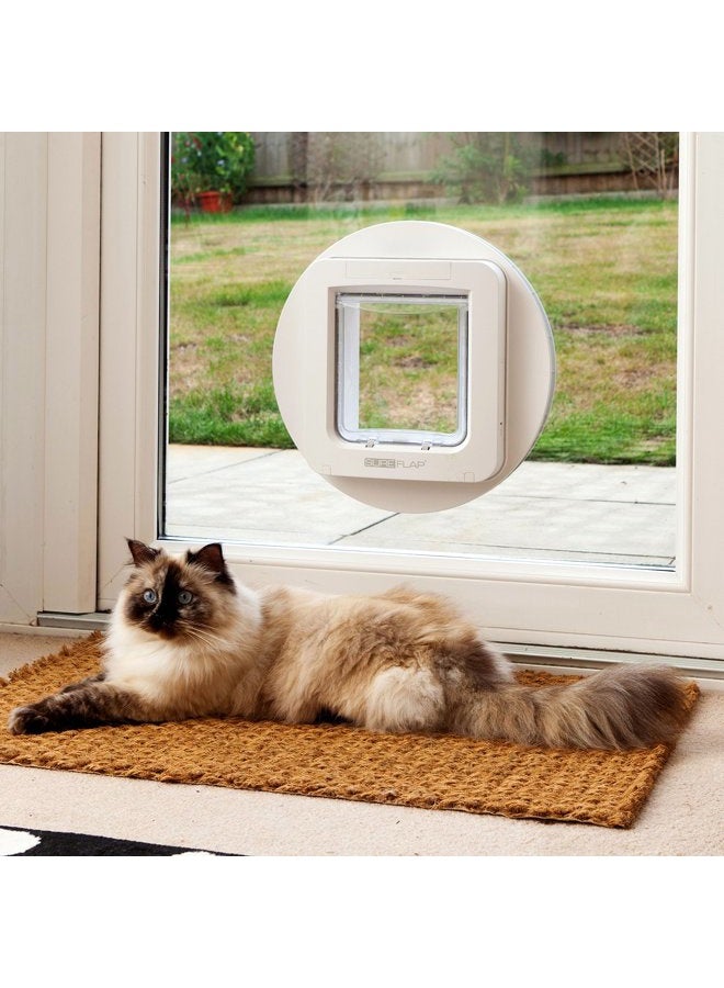 SureFlap Sure Petcare Microchip Pet Door for Cats and Small Dogs with Curfew Timer, Compatible with RFID Collar Tags and Microchips, 1-Button Control, Brown, 4xC Cell Batteries Required, Not Included - Image 2