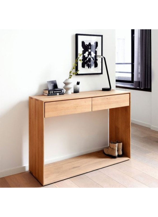 Art Wood Console Tables 35x110x90 Cm-Light Brown 