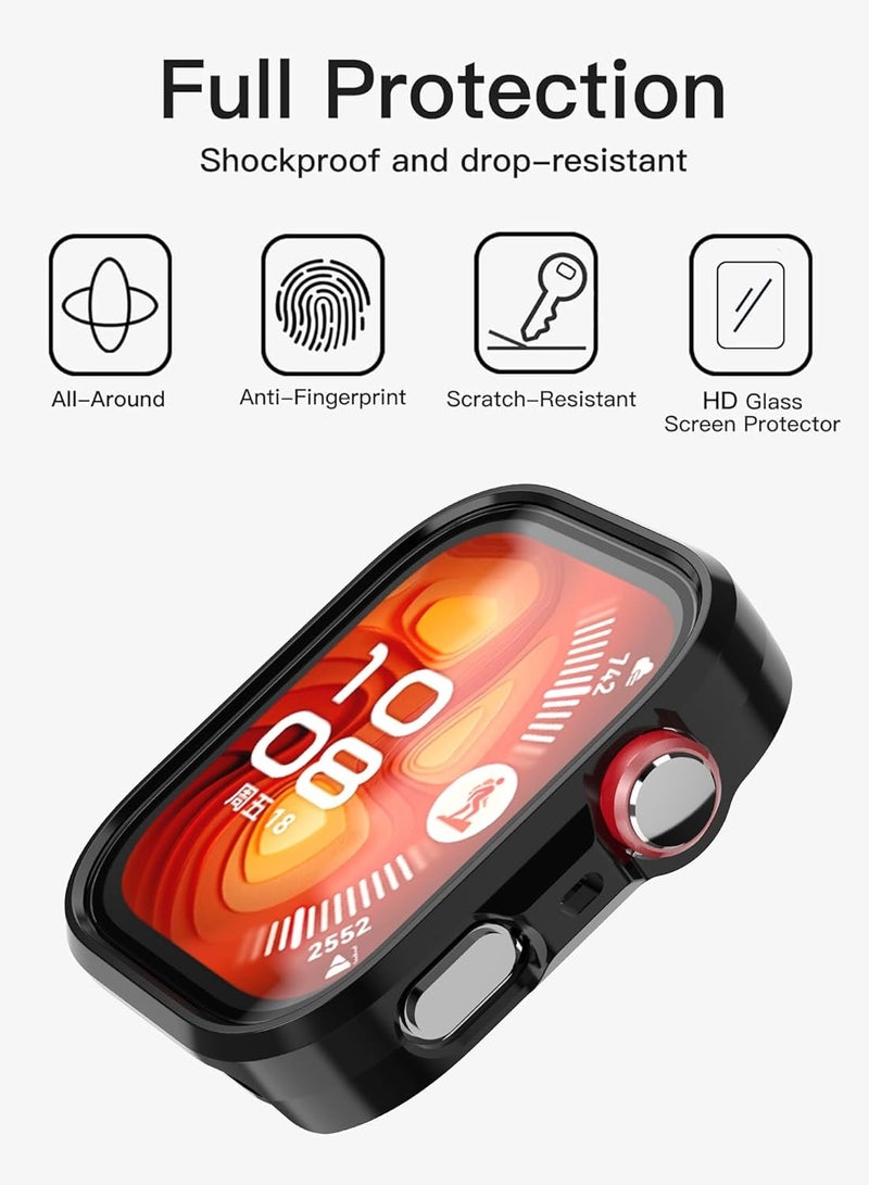 DKNG Fit4Pro TPU Screen Protector for Huawei Watch, Drop & Scratch Resistant Soft Rubber Full Case (Black) - Image 3