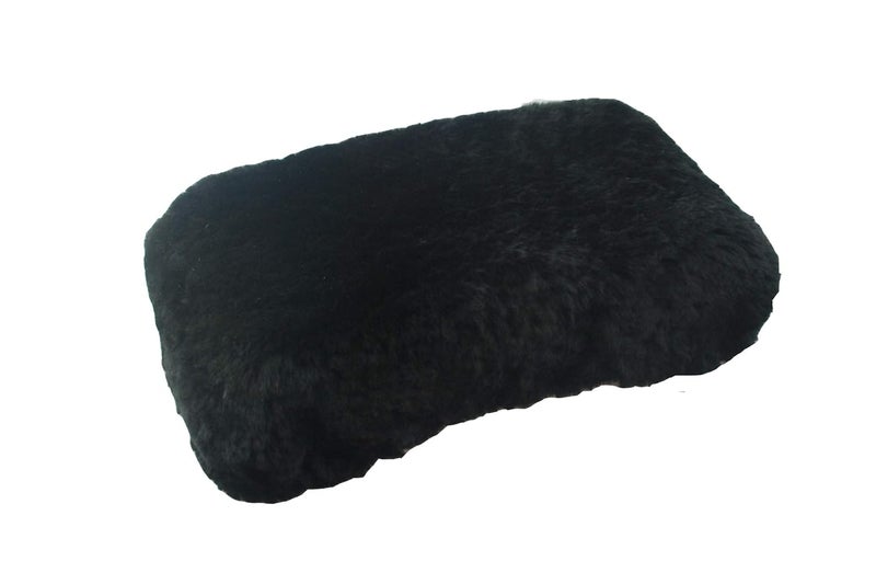 welcomeget Knee Walker Pad Cover-Real Genuine Merino Sheepskin high Comfort Ability Cushion for Knee Scooter Accessory Leg Cart Improves Comfort During Injury Black - Image 4