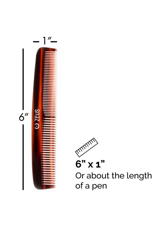 Zeus Handmade Saw Cut Beard Comb Mustache & Beard Grooming Comb For Men (Traditional) V11 - Image 4