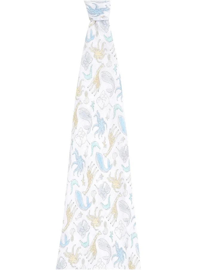 ايدن + أناي Essentials Cotton Muslin Swaddle Blanket Natural History