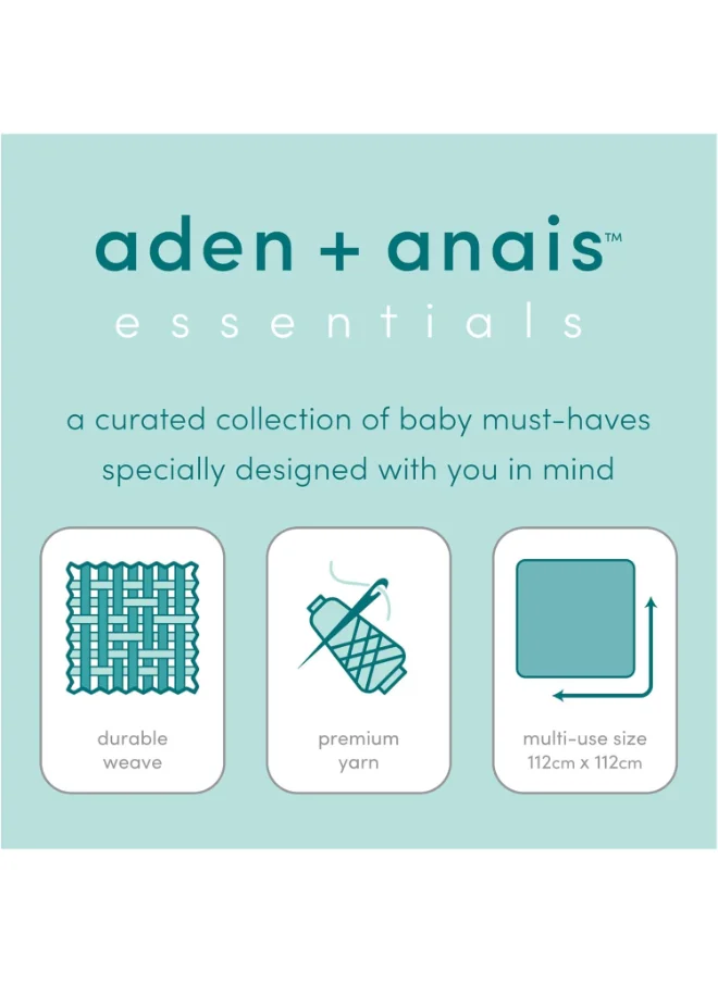 ايدن + أناي Essentials Cotton Muslin Swaddle Blanket Natural History