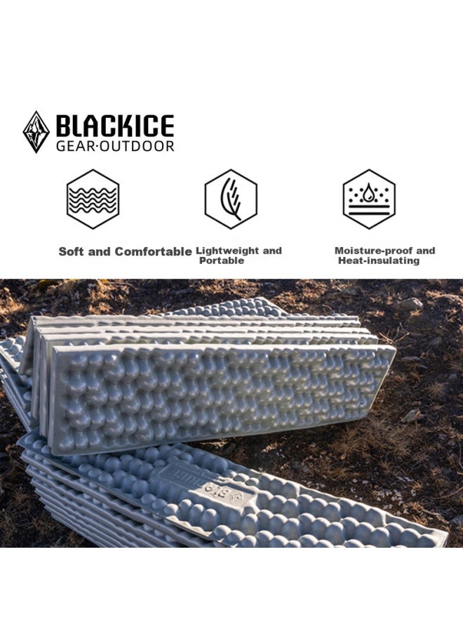 Black Ice Blackice Outdoor Camping Geo Single Honeycomb Moisture-proof Mat Aluminum Foil Lightweight Foldable Mat Z6106 Light Blue Grey - Image 2