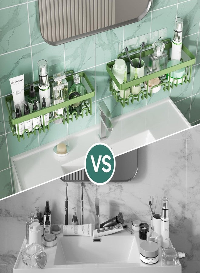 Veken Rustproof & Waterproof Shower Caddy 6-Pack, No Drilling Adhesive Shelves Rack with Soap Holder, Large Capacity Bathroom Organizers and Storage, Wall-Mounted Kitchen & Home Decor - Image 5