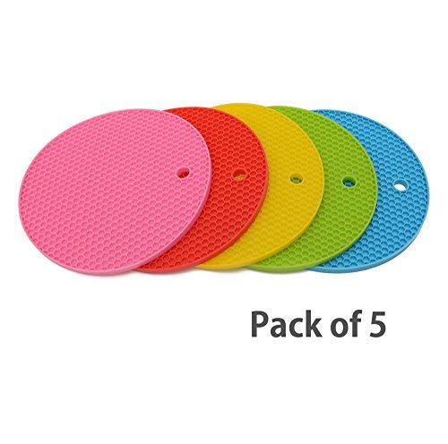 STORE 2508 Store2508 (Pack of 5) Heat Resistant Silicone Mats for Kitchen. - Image 2