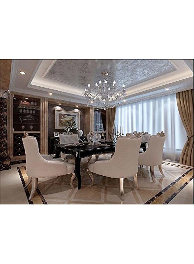 Deconicer 100 Sheets of Sliver Metal Leaf Paper are Suitable for Wall,Table,Furniture,Art Decoration,Handicrafts,Picture Frames,DIY Nails.3.153.35 inches. - Image 2