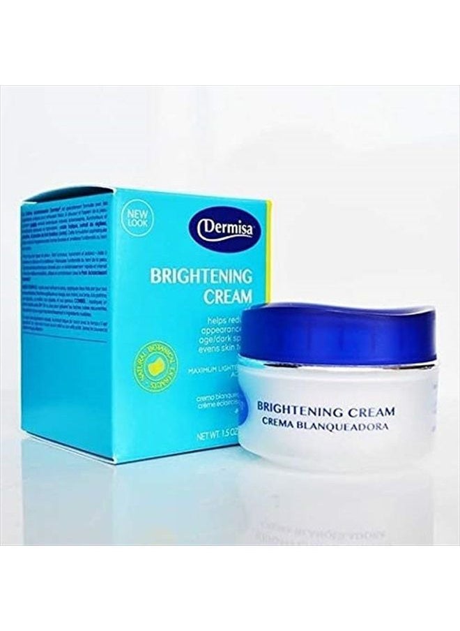 DERMISA - Brightening Cream with 4 Natural Botanical Extracts | Helps to Brighten and Hydrate Skin | Contains Kojic Acid, Licorice Extract, Arbutin and Indian Gooseberry (AMLA) | 1.5 OZ | Pack of 1 - Image 1