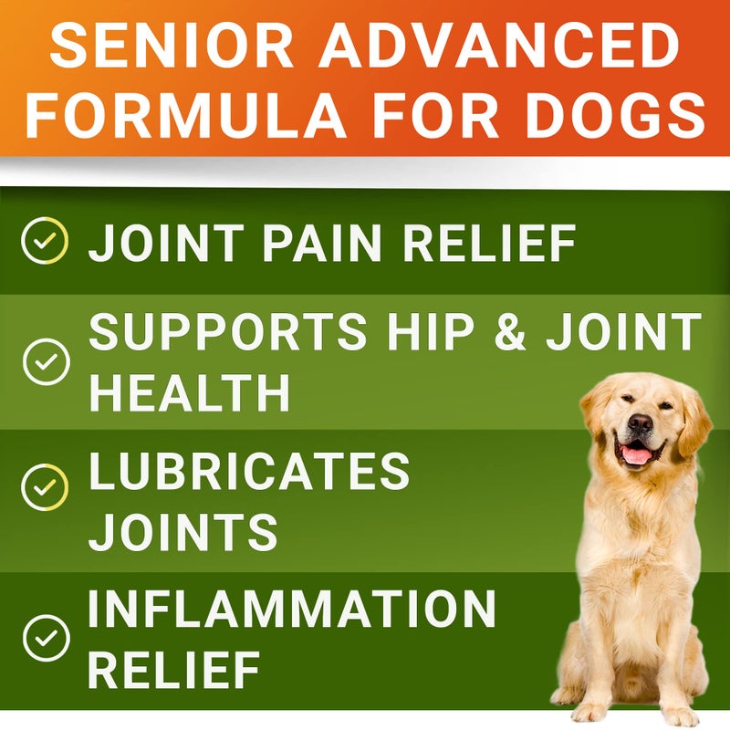 StrellaLab Senior Advanced Glucosamine Chondroitin Joint Supplement for Dogs - Hip & Joint Pain Relief Pills - Large & Small Breed - Hip Joint Chews Canine Joint Health - Chews Older Dogs - Bacon Flavor-120Ct - Image 2