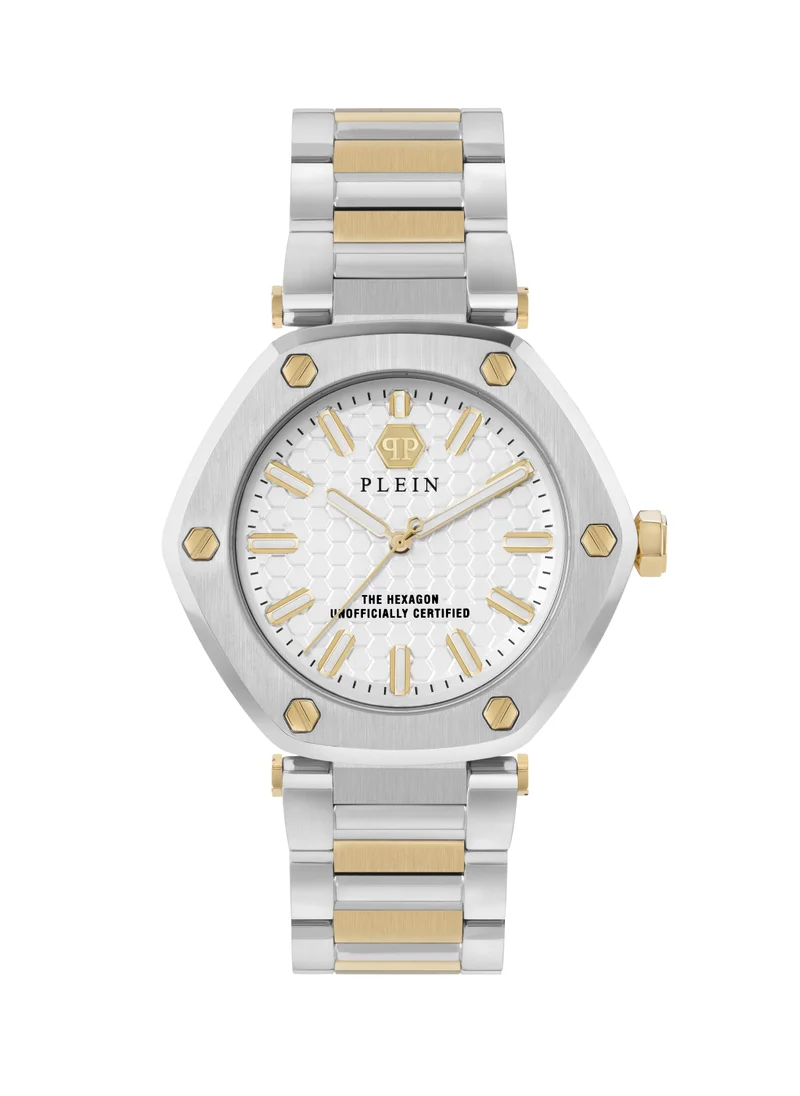 فيليب بلين Hexagon Lady Watch With White Silver Dial & Bi Color Stainless Steel Bracelet