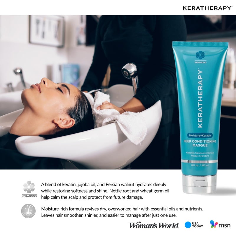 Keratherapy Keratin Infused Deep Conditioning Masque, 8 fl. oz., 237 ml - Moisturizing & Hydrating Hair Treatment with Kerabond, Jojoba, Nettle Root Extract, Wheat Oil, & Persian Walnut - Image 5