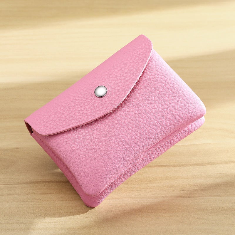 Real Soft Leather Coin Purse For Women, Compact And Exquisite Mini Loose Money Bag, New Soft Leather Large Capacity Hand Coin Purse - Image 1