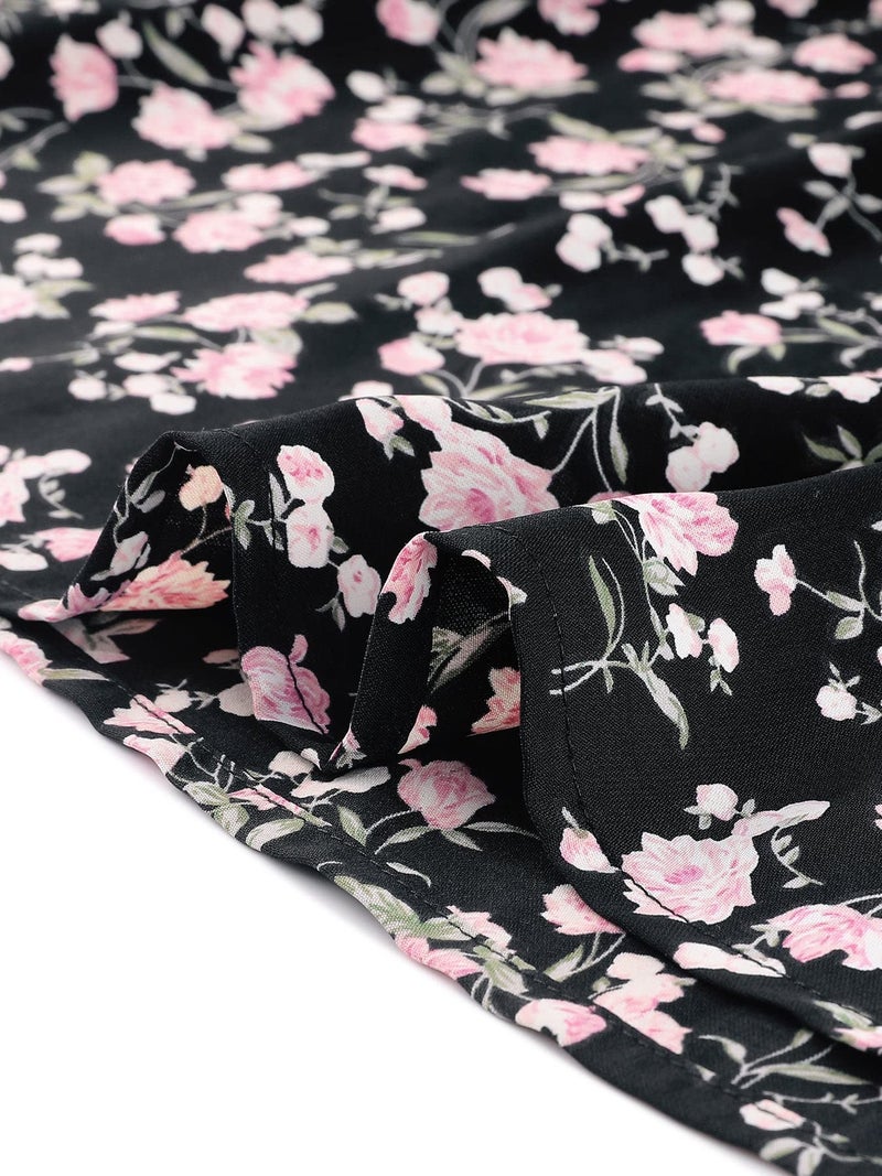 TOPLOT Dresses for Women Knee Length with Floral Print(Dress-5107-Pista-M) - Image 2