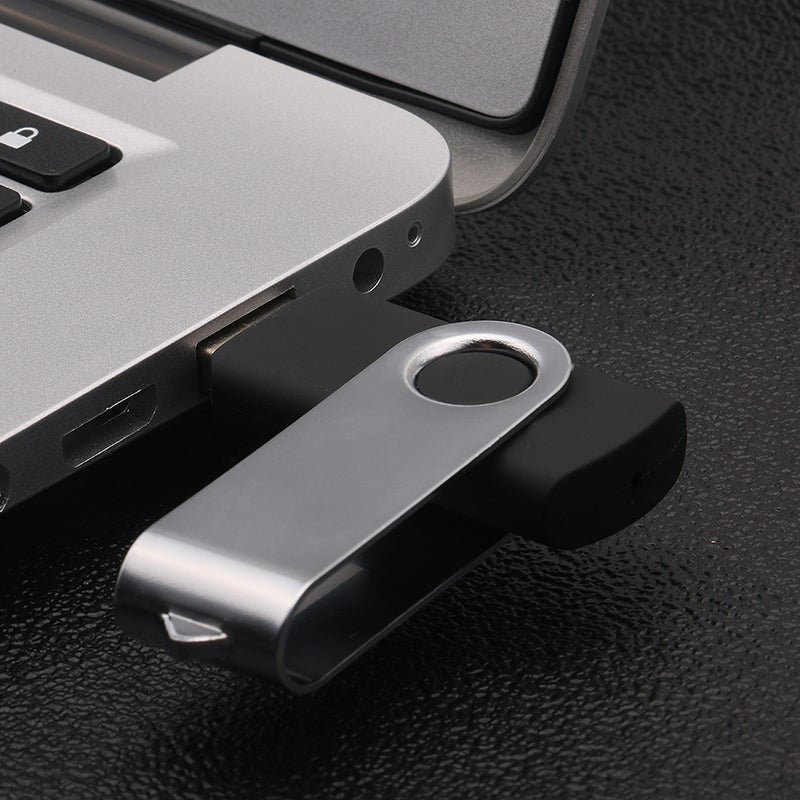 فلاش درايف ستيك بسعة 2 جيجابايت ومنفذ USB 2.0 C5285B-2-L أسود وفضي - Image 4