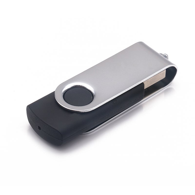 فلاش درايف ستيك بسعة 2 جيجابايت ومنفذ USB 2.0 C5285B-2-L أسود وفضي - Image 3