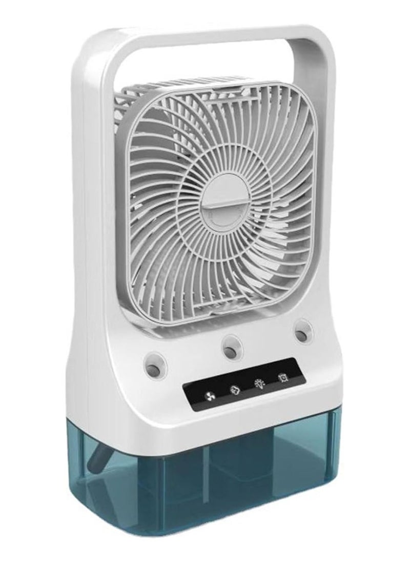 Generic Portable Air Conditioner Fan USB Humidifier Fan Spray Cooling Night Light 3 Speed Cooling Fan Air Conditioner Office  - Image 2