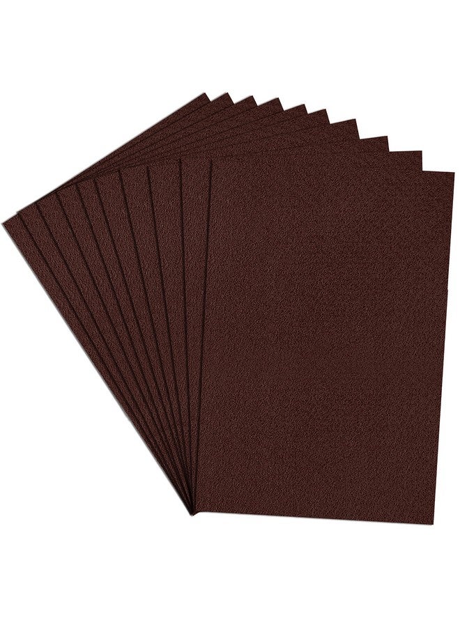 Lakeer A4 Felt Sheets 29.7cm X 21cm Set 10 Dark Brown Colour Felt Sheets Stiff Felt Fabric Hard Felt Squares Craft Felt 1mm Thickness for Kids School DIY Crafts Patchwork Embroidery Sewing Crafting Project - Image 1