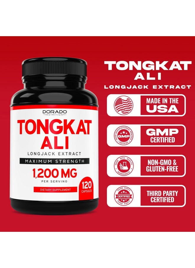 Health & Household - Tongkat Ali For Men (Longjack) Eurycoma Longifolia Extract, 1200Mg Per Serving, (120 Capsules) - Longjack Supplement - Strength, Drive, Athletic Performance & Muscle Mass - Gluten Free & Non-Gmo - Image 1