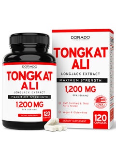 Tongkat Ali For Men (Longjack) Eurycoma Longifolia Extract, 1200Mg Per Serving, (120 Capsules) - Longjack Supplement - Strength, Drive, Athletic Performance & Muscle Mass - Gluten Free & Non-Gmo