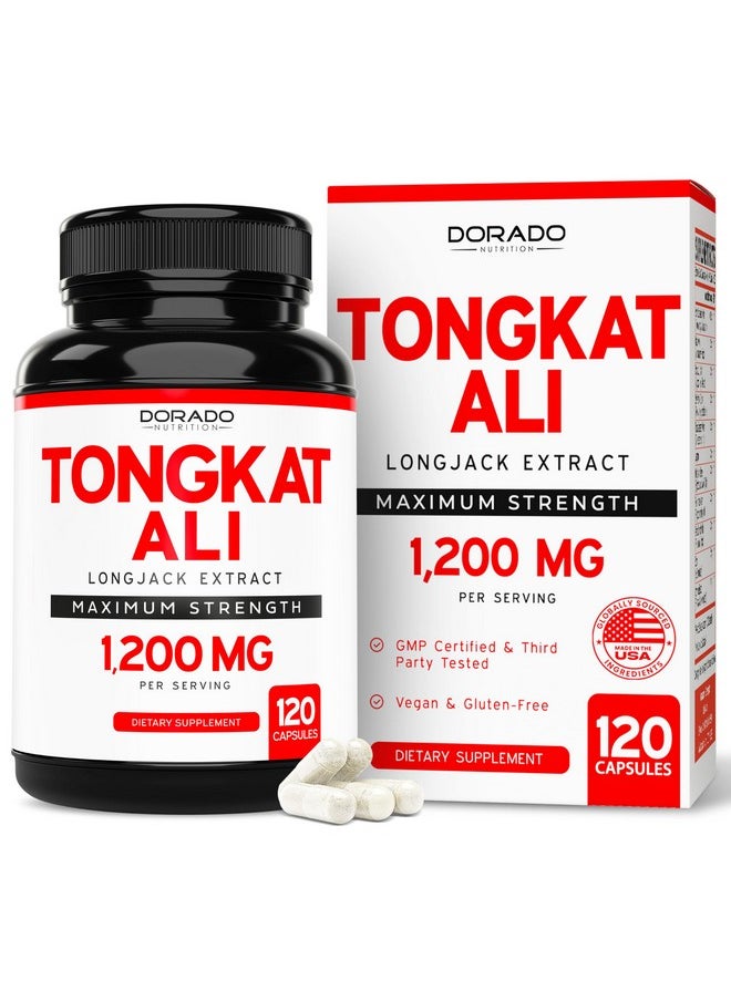 Health & Household - Tongkat Ali For Men (Longjack) Eurycoma Longifolia Extract, 1200Mg Per Serving, (120 Capsules) - Longjack Supplement - Strength, Drive, Athletic Performance & Muscle Mass - Gluten Free & Non-Gmo - Image 1