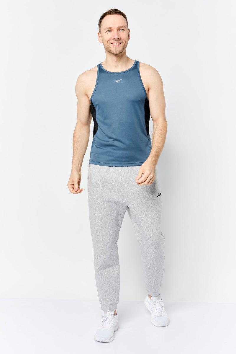 Reebok Men Sportswear Fit Sleeveless Training Vest, Slate Blue  - Image 4