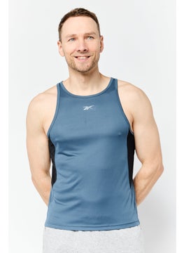 Reebok Men Sportswear Fit Sleeveless Training Vest, Slate Blue  - Image 1