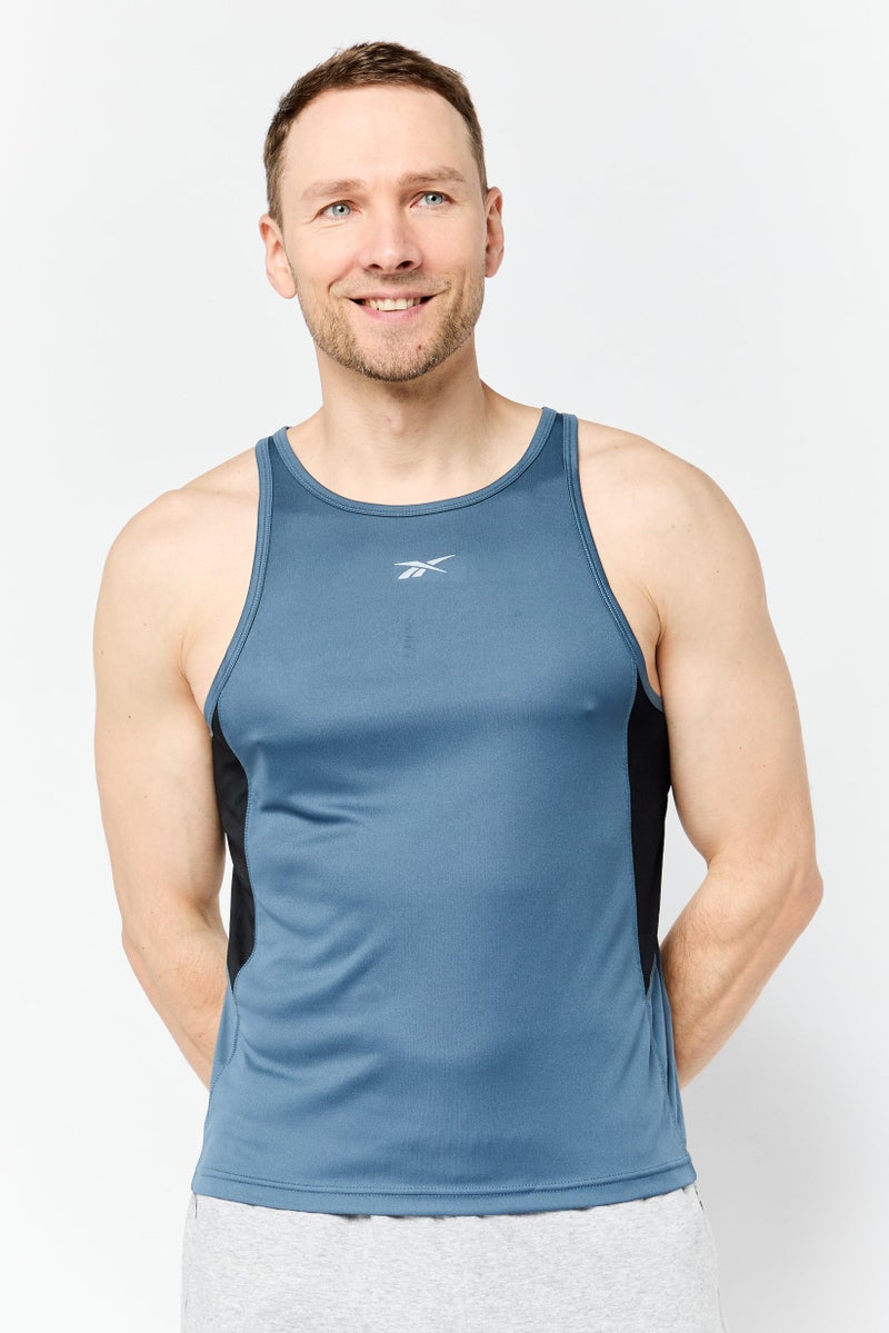 Reebok Men Sportswear Fit Sleeveless Training Vest, Slate Blue  - Image 1