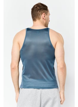 Reebok Men Sportswear Fit Sleeveless Training Vest, Slate Blue  - Image 3