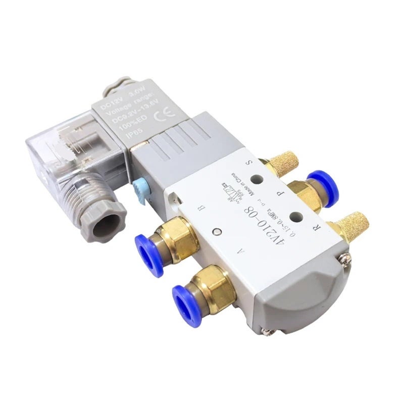Solenoid Valve 4V210 08 5 Way 2 Position 12V 24V 220V 4mm 12mm Hose Fittings PC 8mm Fittings AC110 - Image 4