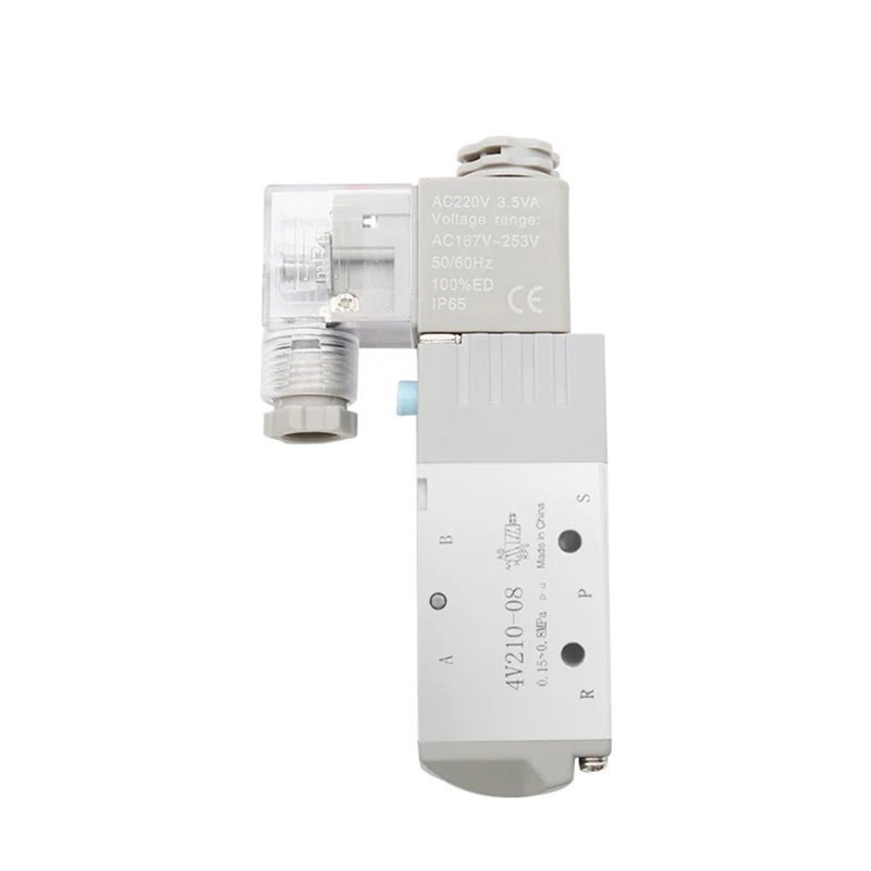 Solenoid Valve 4V210 08 5 Way 2 Position 12V 24V 220V 4mm 12mm Hose Fittings PC 8mm Fittings AC110 - Image 5